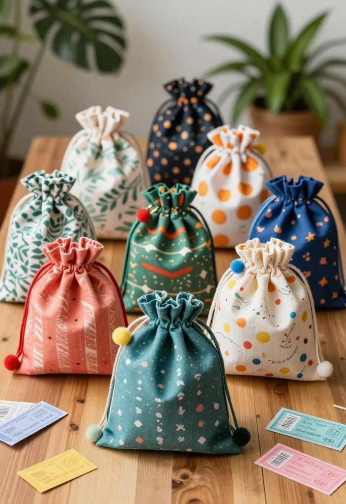 10 DIY Raffle Box Ideas Simple Event Essentials 5. Fabric Drawstring Bags 0