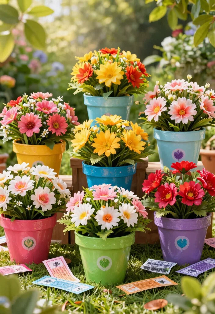 10 DIY Raffle Box Ideas Simple Event Essentials 7. Decorative Flower Pots 0