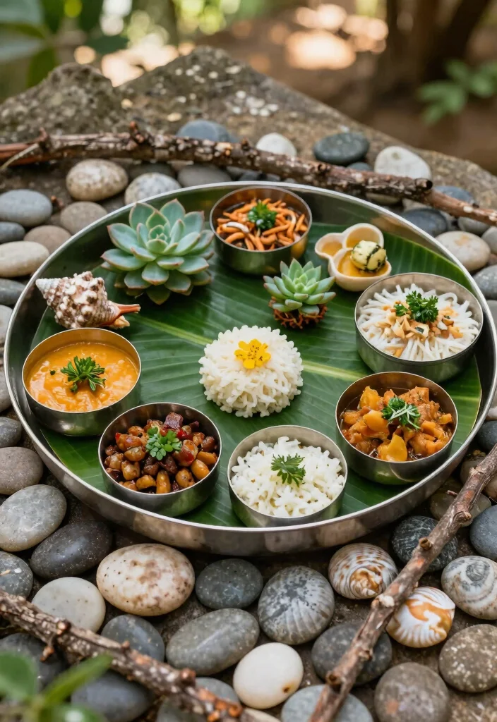 10 DIY Thali Decoration Ideas Traditional and Elegant - 2. Eco-Friendly Natural Elements 1