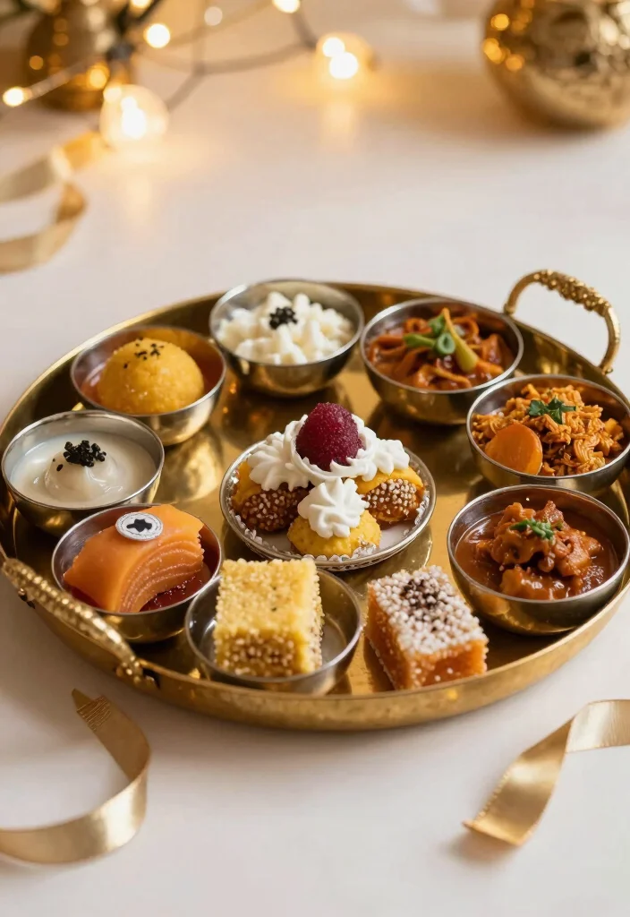 10 DIY Thali Decoration Ideas Traditional and Elegant - 4. Elegant Metallic Accents 1