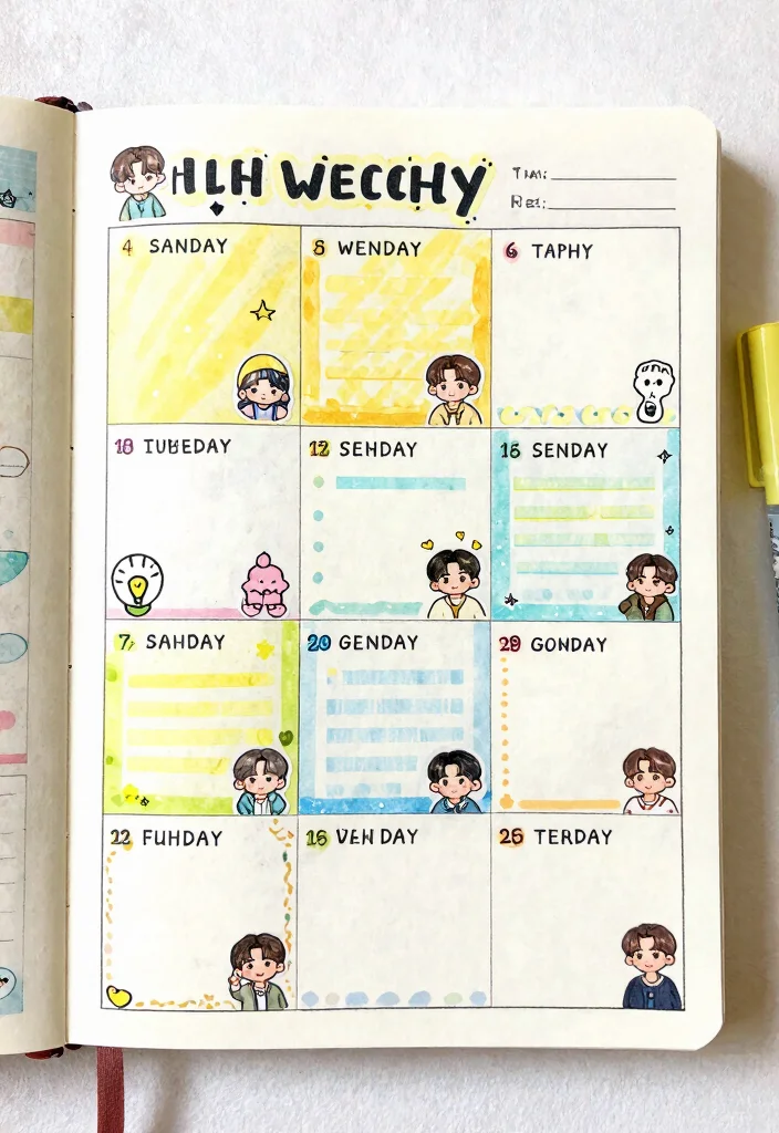 10 Enhypen Journal Ideas Aesthetic Fan Made Inspiration 6 10 Enhypen Journal Ideas Aesthetic Fan Made Inspiration - 6. Weekly Schedule with Enhypen Themes 1