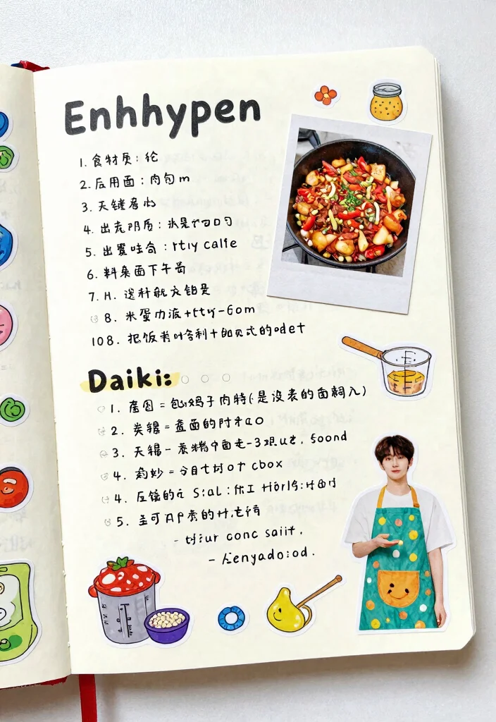 10 Enhypen Journal Ideas Aesthetic Fan Made Inspiration 7 10 Enhypen Journal Ideas Aesthetic Fan Made Inspiration - 7. Recipe Pages Inspired by Enhypen 1