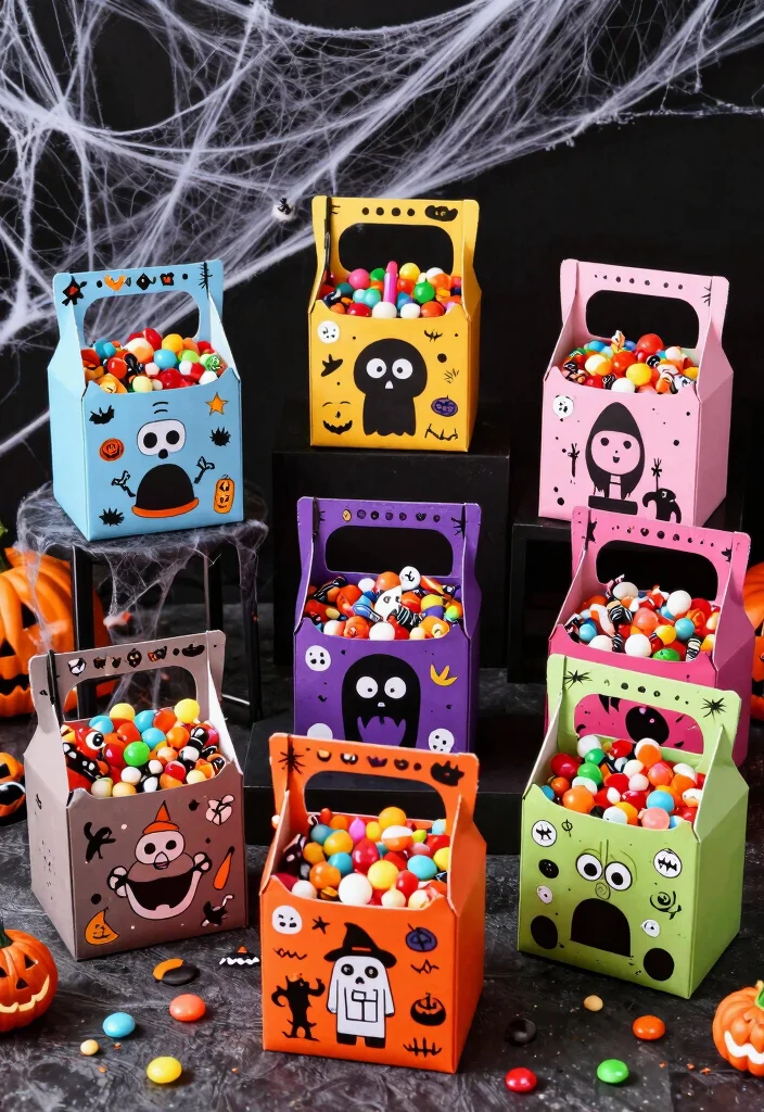 10 Halloween Candy Box Ideas: Fun DIY Party Decor - 9. Trick-or-Treat Boxes 1