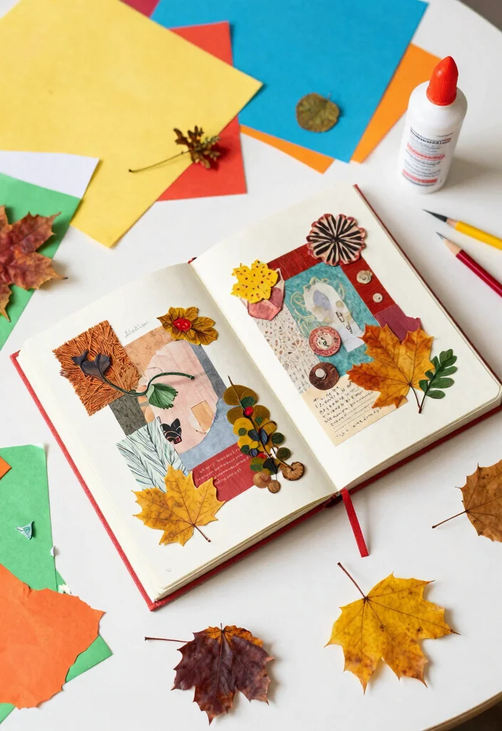 10 Journal Ideas September: Simple Seasonal Spreads - 10. DIY Autumn Craft Pages 1
