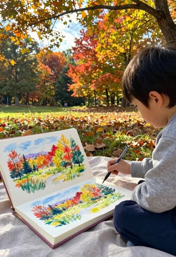 10 Journal Ideas September: Simple Seasonal Spreads - 5. Nature Sketching Pages 1