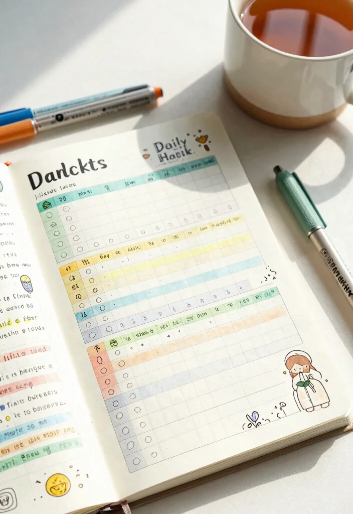 10 Journal Ideas To Do List That Actually Boost Productivity - 1. Daily Habit Tracker 1