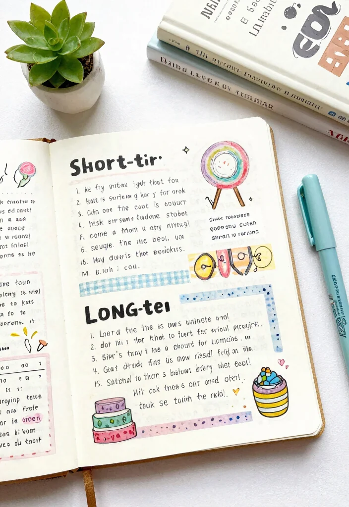 10 Journal Ideas To Do List That Actually Boost Productivity - 6. Goal Setting Pages 1