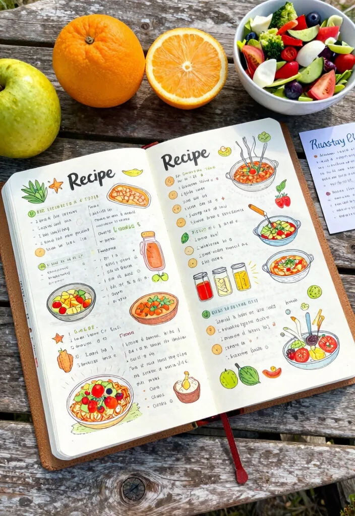 10 Journal Ideas for June: Fresh and Simple Layouts - 8. Recipe Layout for Summer Delights 1