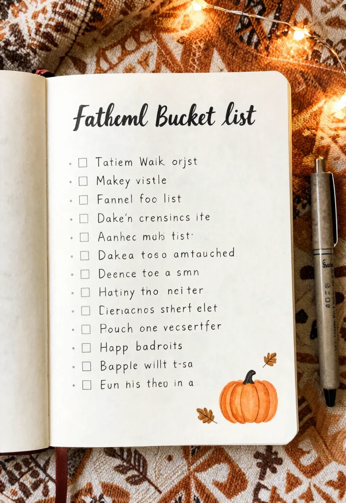 10 Journal Ideas for November: Cozy Minimal Layouts - 3. Fall Bucket List 1