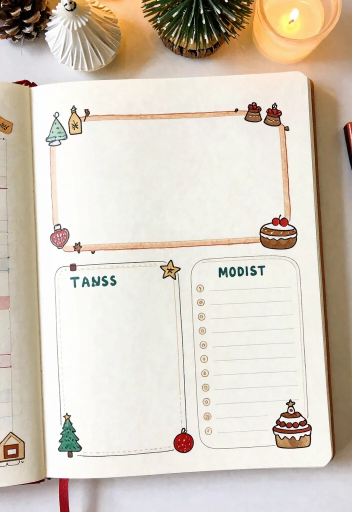 10 Journal Ideas for November: Cozy Minimal Layouts - 9. Holiday Planning Page 1