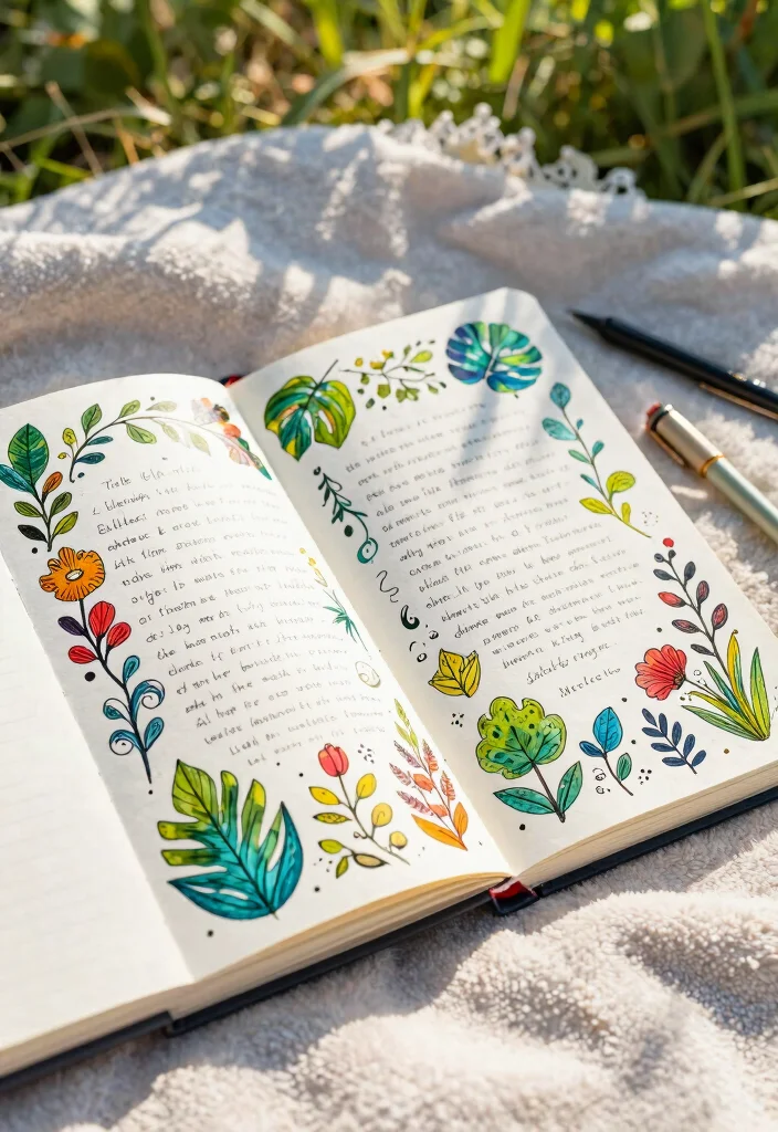 10 Leaf Journal Ideas Nature Inspired Page Designs - 4. Nature-Inspired Doodles 1