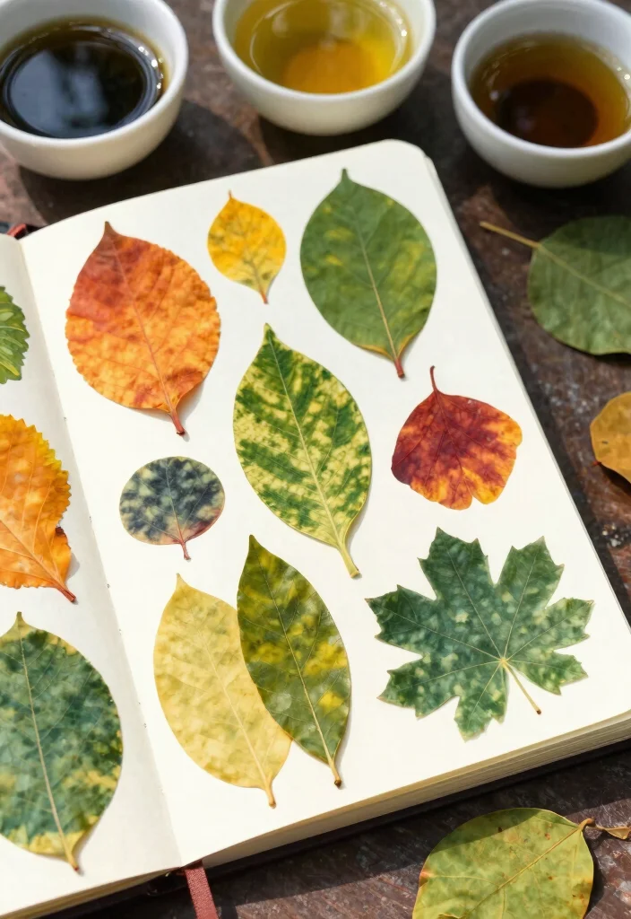 10 Leaf Journal Ideas Nature Inspired Page Designs - 5. Eco-Friendly Leaf Prints 1