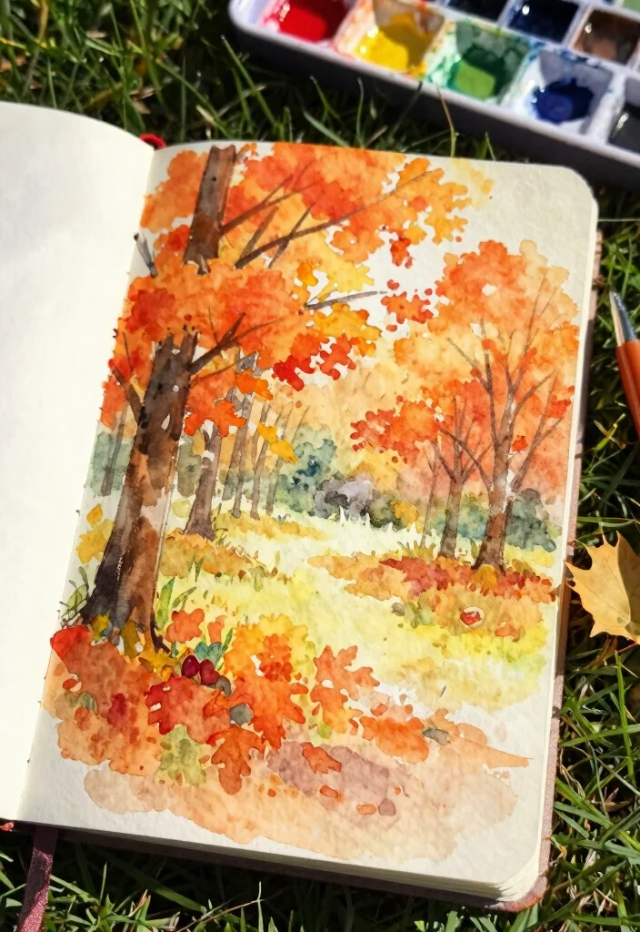 10 Leaf Journal Ideas Nature Inspired Page Designs - 6. Leaf-Themed Watercolor Wash 1
