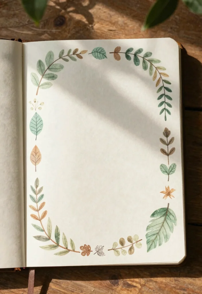 10 Leaf Journal Ideas Nature Inspired Page Designs - 7. Leaf Motif Borders 1