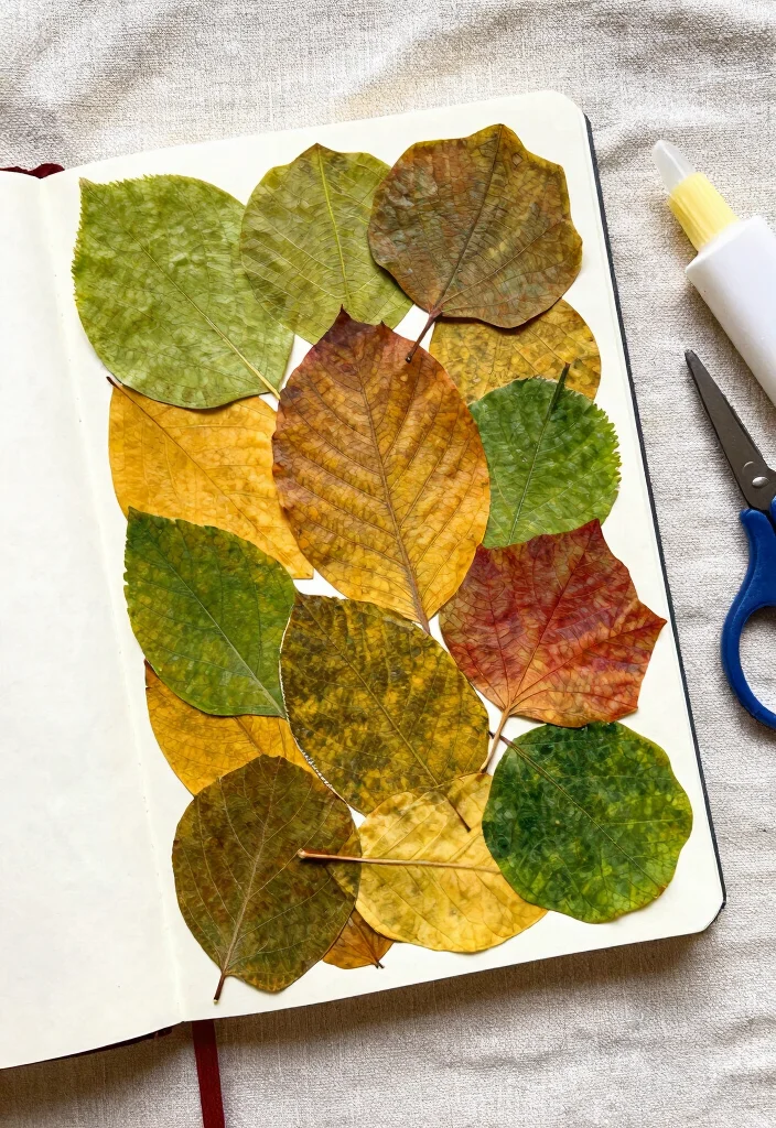 10 Leaf Journal Ideas Nature Inspired Page Designs - 8. Leaf-Layered Textures 1