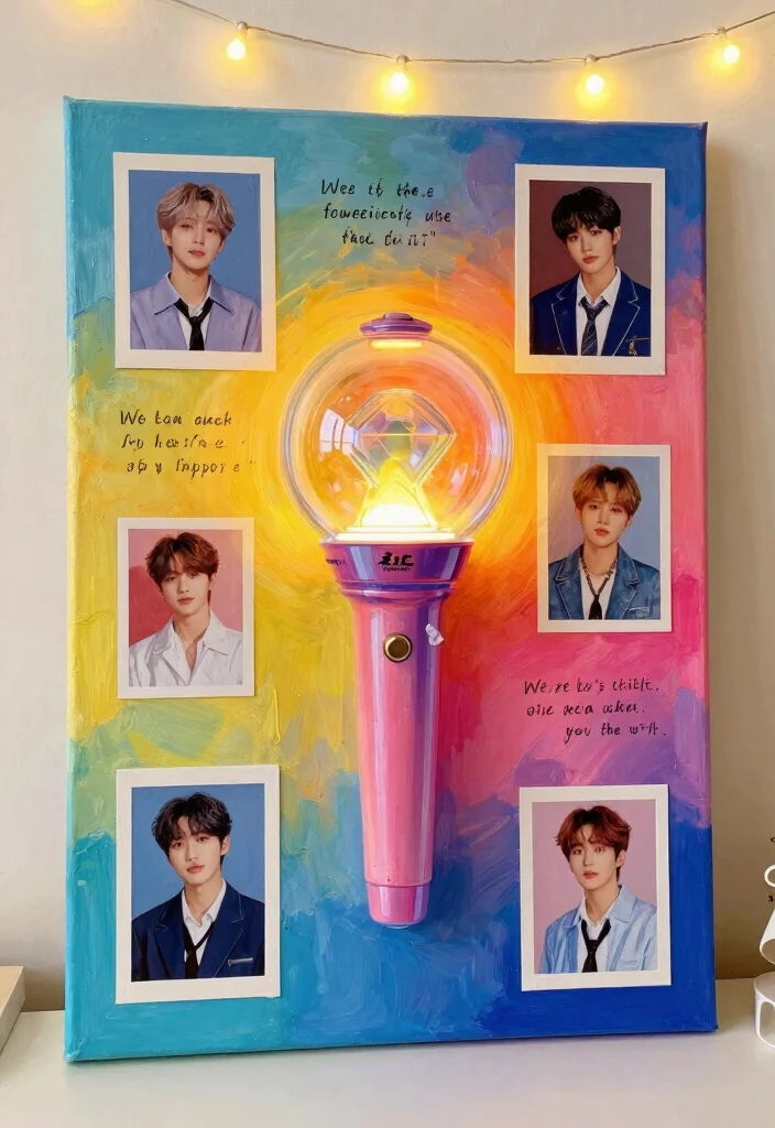 10 Lightstick Decoration Ideas Creative Display for Fans 3 10 Lightstick Decoration Ideas Creative Display for Fans - 3. Lightstick Wall Art 1