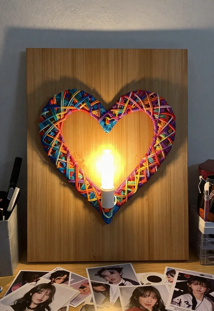 10 Lightstick Decoration Ideas Creative Display for Fans 6 10 Lightstick Decoration Ideas Creative Display for Fans - 6. Lightstick String Art 1