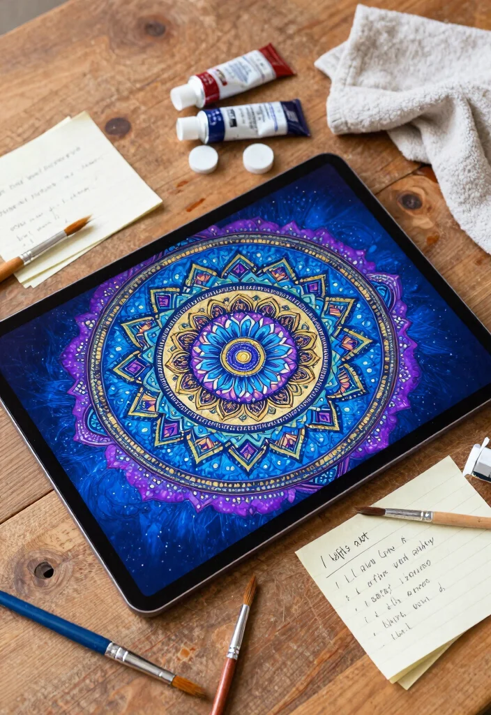 10 MacBook Decoration Ideas Aesthetic Without Stickers - 4. Painted Mandalas 1