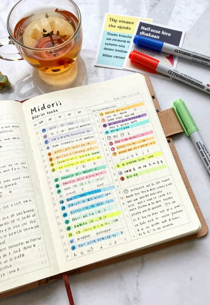 10 Midori Journal Ideas: Minimal and Functional Layouts - 2. Habit Tracker 1