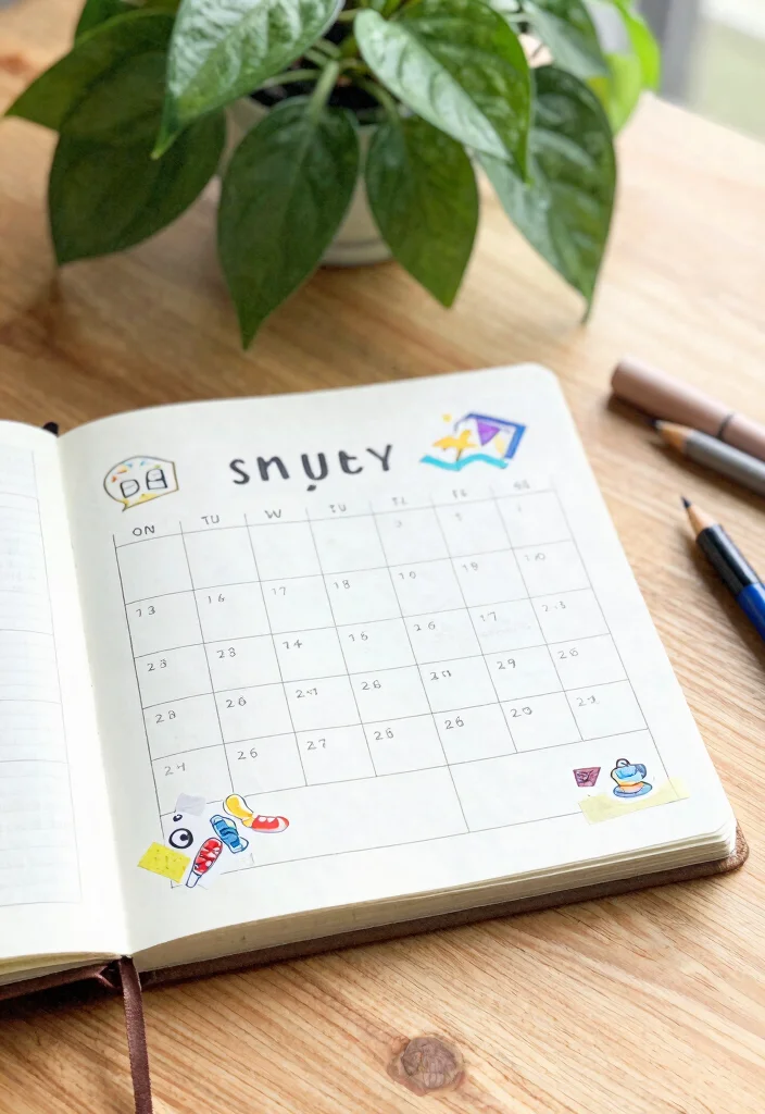 10 Midori Journal Ideas: Minimal and Functional Layouts - 3. Monthly Overview 1