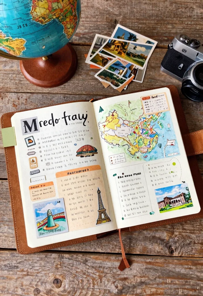 10 Midori Journal Ideas: Minimal and Functional Layouts - 6. Travel Log 1