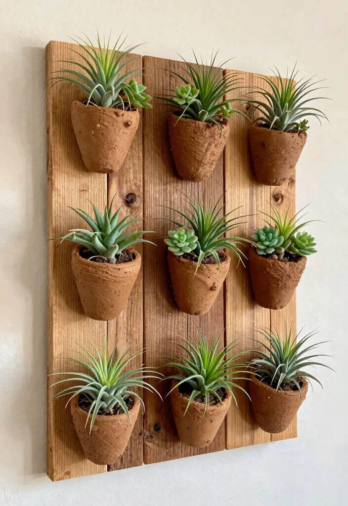 10 Mud Pot Decoration Ideas for Rustic Handmade Decor - 4. Wall Art Display 1