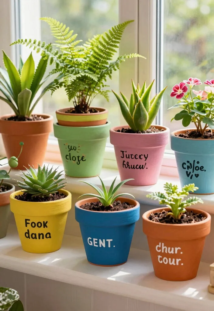 10 Mud Pot Decoration Ideas for Rustic Handmade Decor - 5. Personalized Planters 1