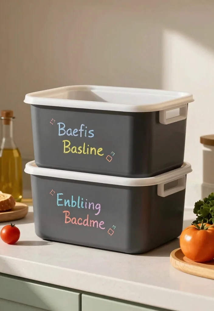 10 Plastic Box Painting Ideas to Instantly Upgrade Cheap Storage - 6. Chalkboard Finish 1