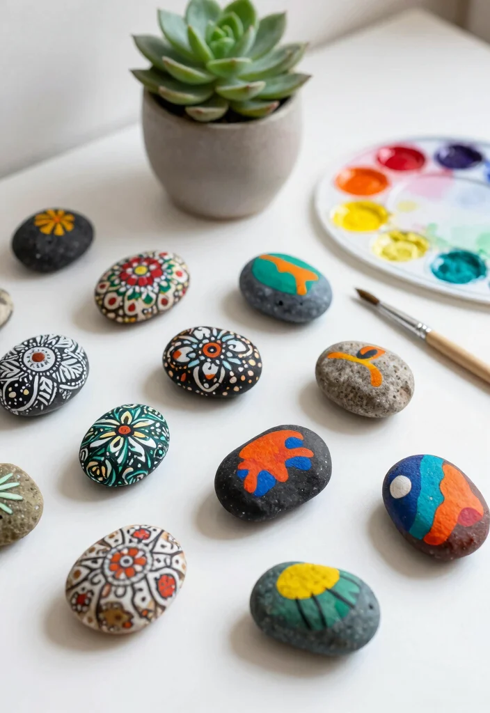10 Quick Craft Ideas Perfect for Last Minute DIY 4 10 Quick Craft Ideas Perfect for Last Minute DIY - 4. Painted Rock Paperweights 1