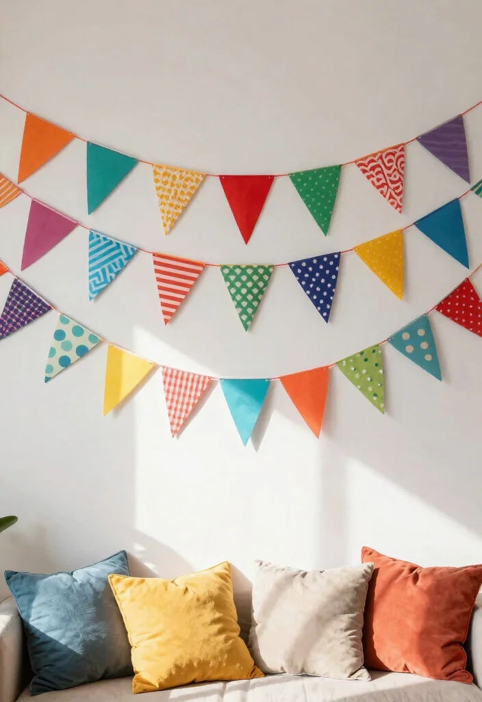 10 Quick Craft Ideas Perfect for Last Minute DIY 8 10 Quick Craft Ideas Perfect for Last Minute DIY - 8. Decorative Paper Bunting 1