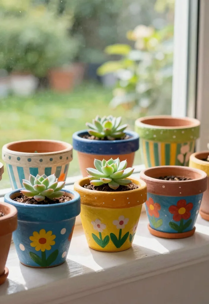 10 Senior Craft Ideas: Fun and Relaxing DIY Projects - 1. Painted Flower Pots 1
