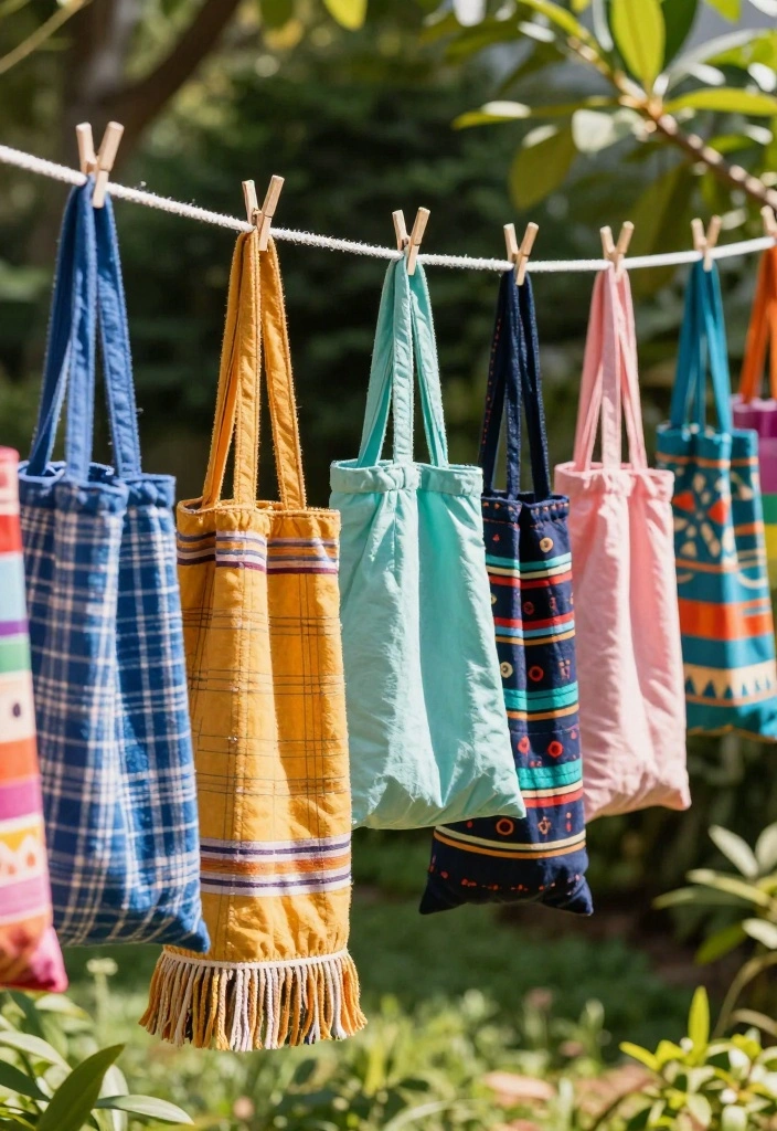 10 Senior Craft Ideas: Fun and Relaxing DIY Projects - 5. Upcycled T-shirt Bags 1