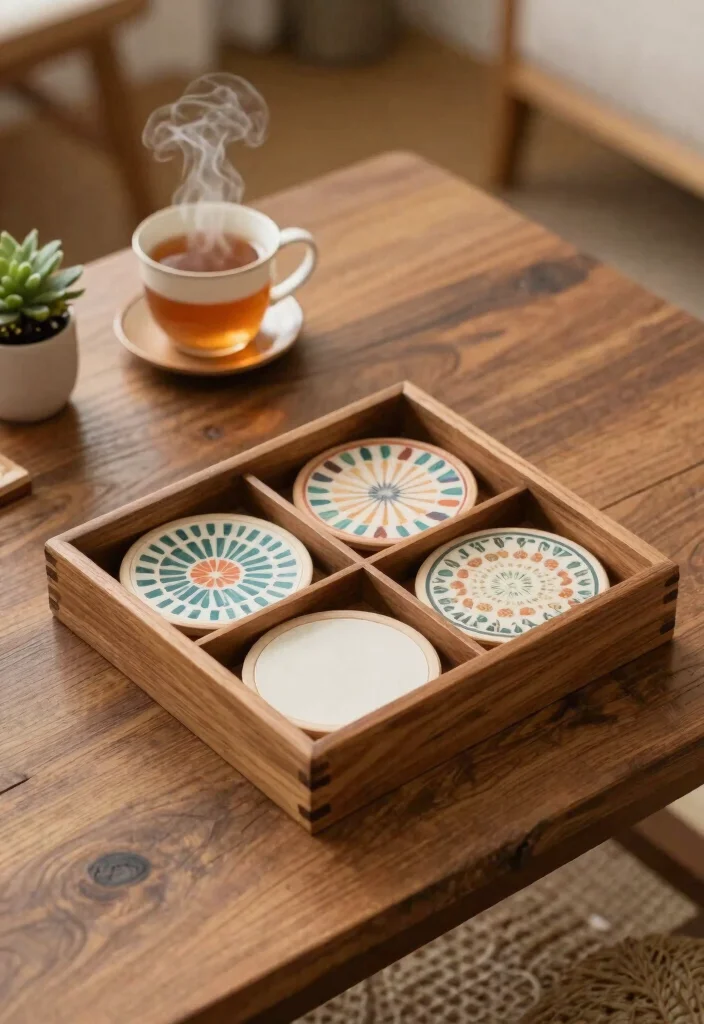 10 Small Wood Box Ideas: Simple Beginner Projects - 4. Decorative Coaster Box 1