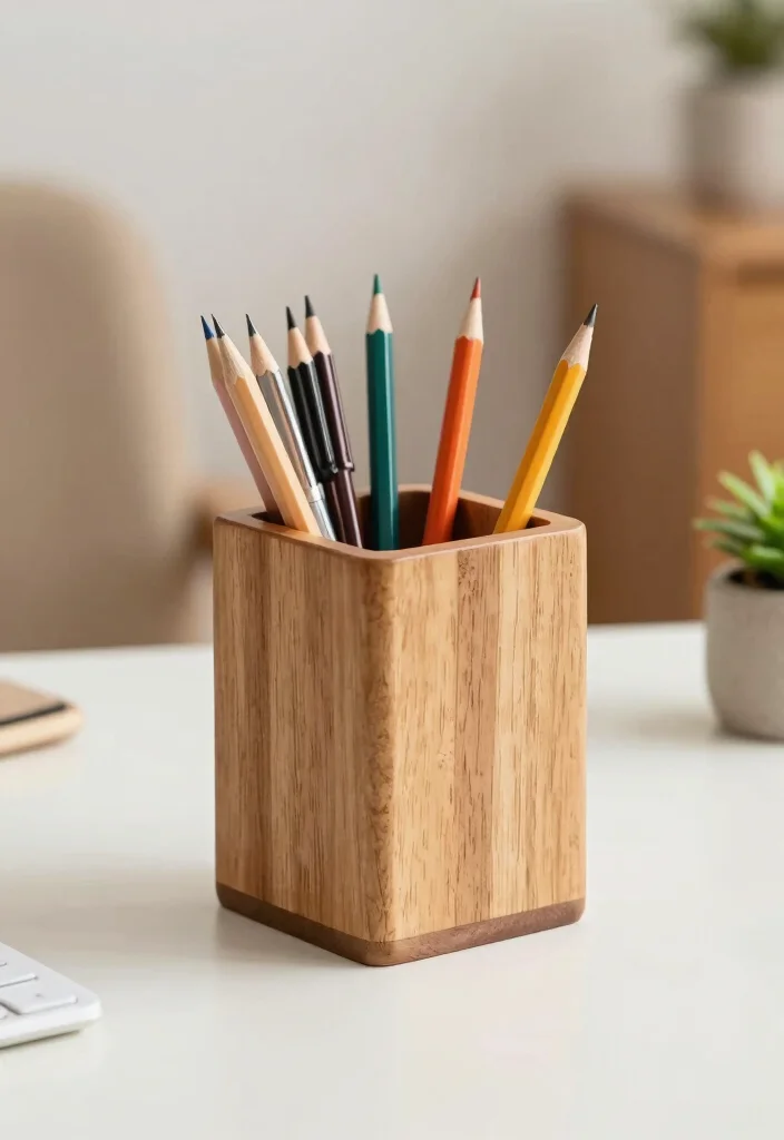 10 Small Wood Box Ideas: Simple Beginner Projects - 8. Pencil and Pen Holder 1