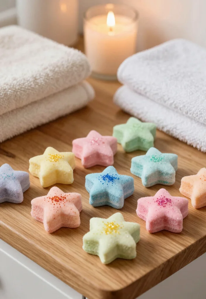10 Star Craft Ideas for Cute and Simple Decorations - 10. Starry Bath Bombs 1