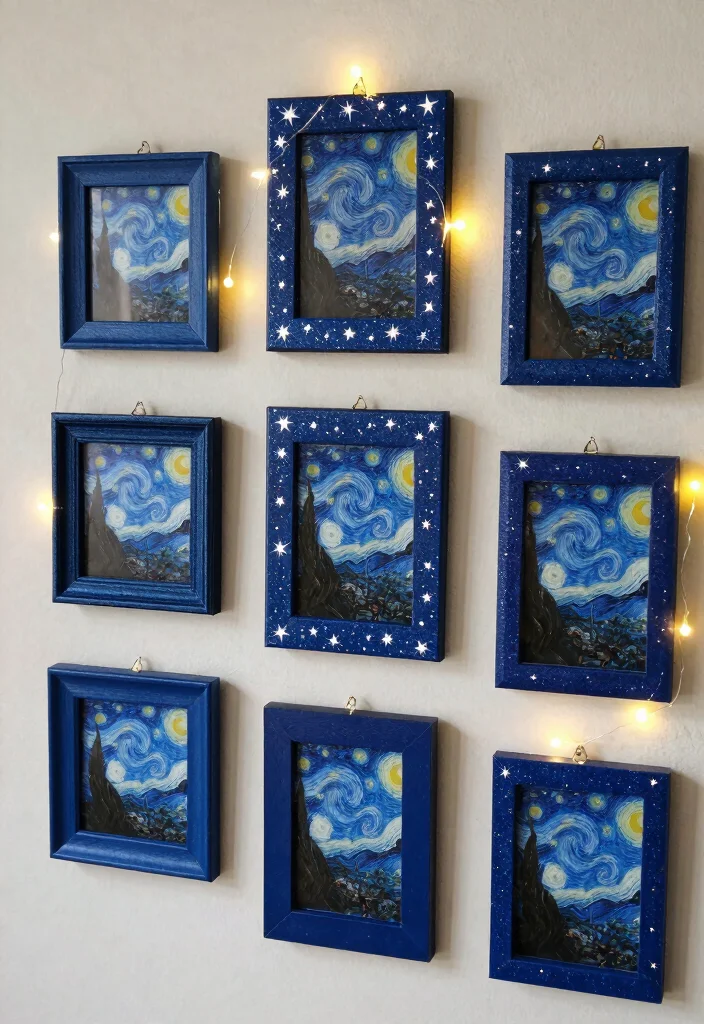 10 Star Craft Ideas for Cute and Simple Decorations - 7. Starry Night Picture Frames 1