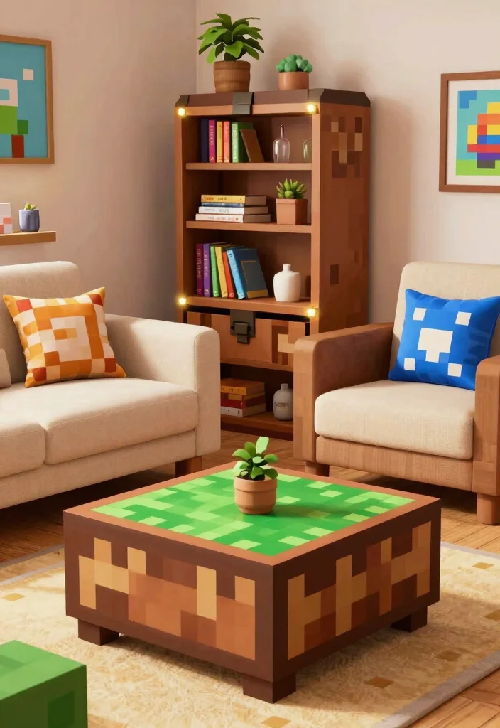 10 Terraria Decoration Ideas: Creative Gamer Inspired Decor - 2. Terraria-Inspired Furniture 1