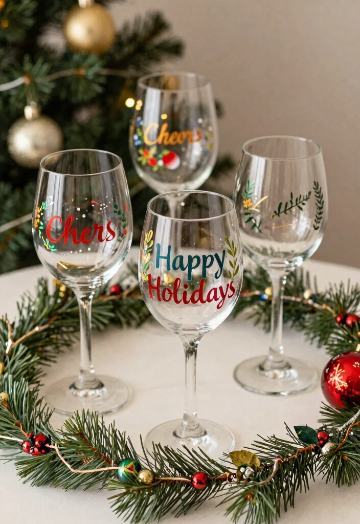 10 Wine Glass Painting Ideas Easy Enough for Beginners - 10. Seasonal Greetings for Special Occasions 1