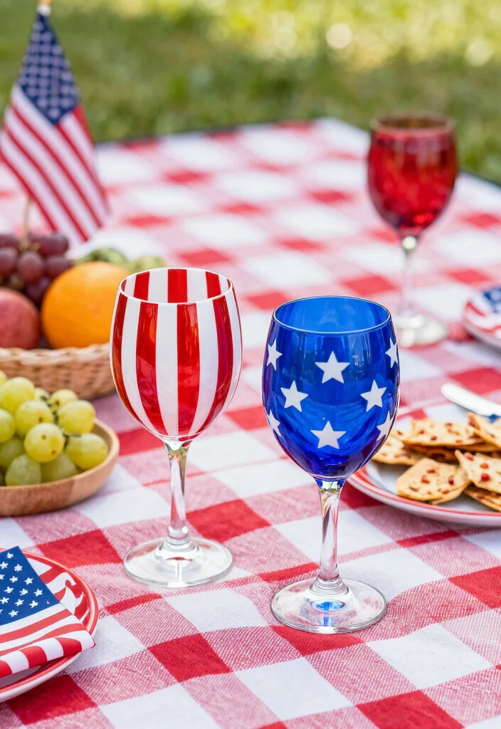 10 Wine Glass Painting Ideas Easy Enough for Beginners - 3. Patriotic Themes for Summer 1