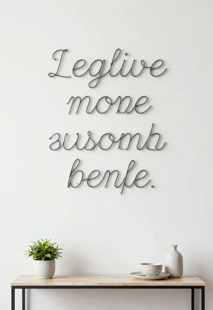 10 Wire Craft Ideas for Simple Modern Handmade Decor 35 10 Wire Craft Ideas for Simple Modern Handmade Decor - 5. Wire Lettering Art 1
