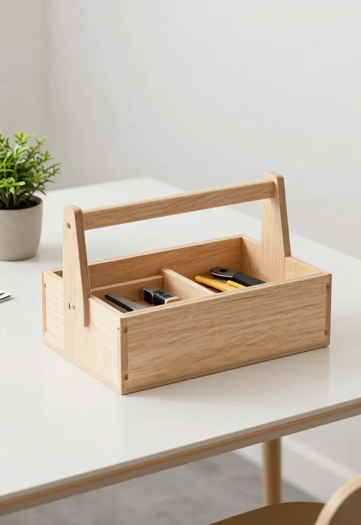 10 Wood Tool Box Ideas: Practical and Durable Builds - 2. Modern Minimalist Design 1