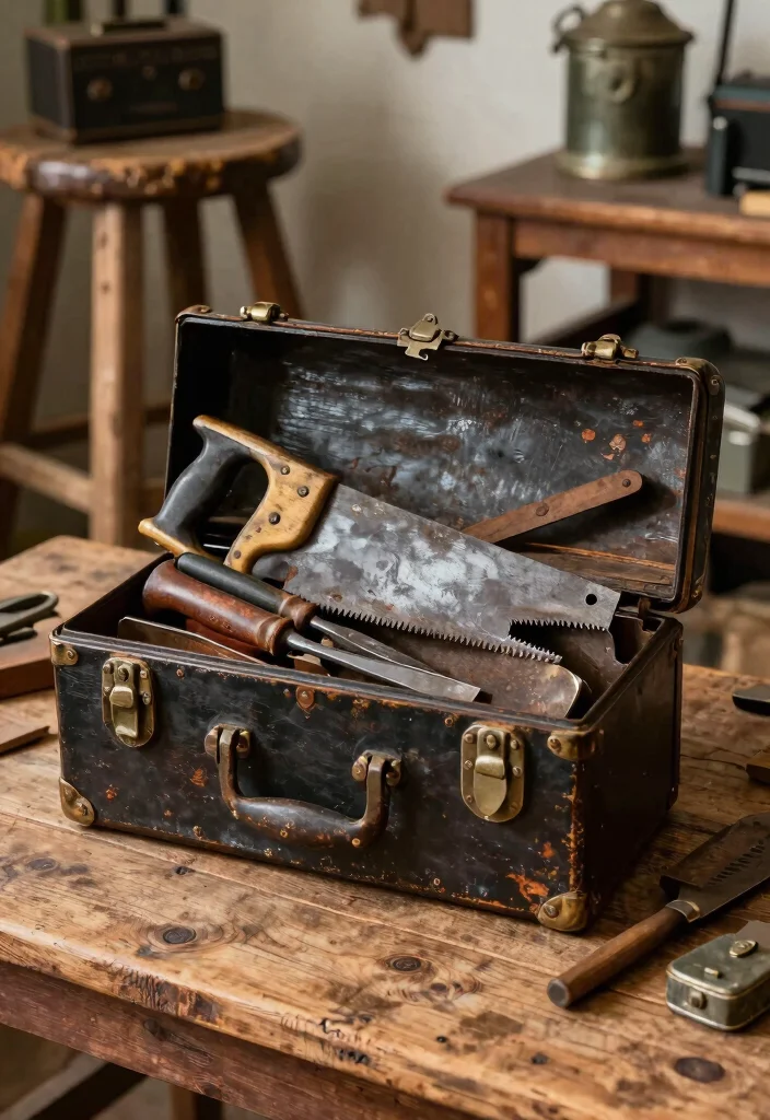 10 Wood Tool Box Ideas: Practical and Durable Builds - 6. Vintage Toolbox Revival 1
