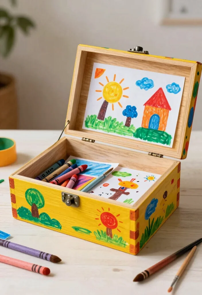 10 Wooden Memory Box Ideas for Meaningful Handmade Keepsakes 3 10 Wooden Memory Box Ideas for Meaningful Handmade Keepsakes 3. Childs Artwork Keepsake Box 0