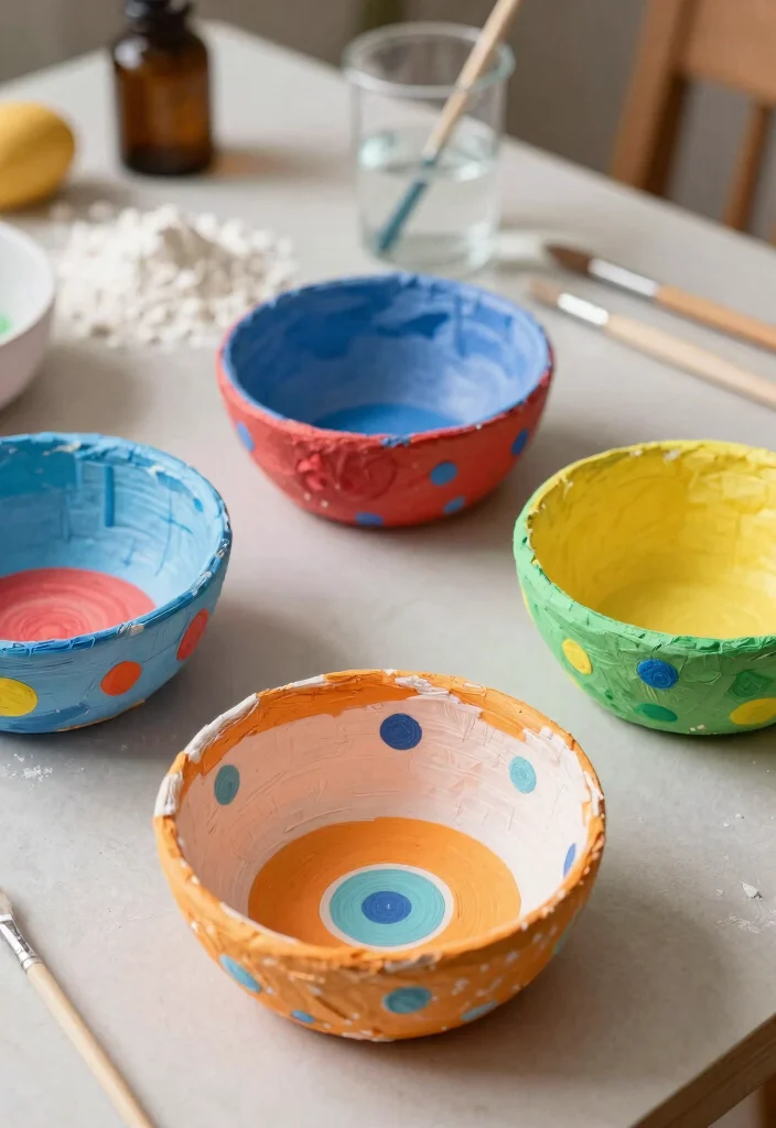 12 A4 Sheet Craft Ideas: Easy Paper DIY Projects 4 12 A4 Sheet Craft Ideas: Easy Paper DIY Projects - 4. Paper Mache Bowls 1