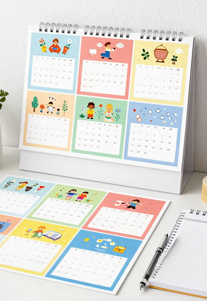 12 A4 Sheet Decoration Ideas for Sustainable Crafts - 11. Personalized Calendars 1
