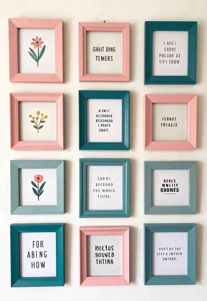 12 Art and Craft Room Decoration Ideas to Boost Creativity - 6. Upcycled Frame Display 1