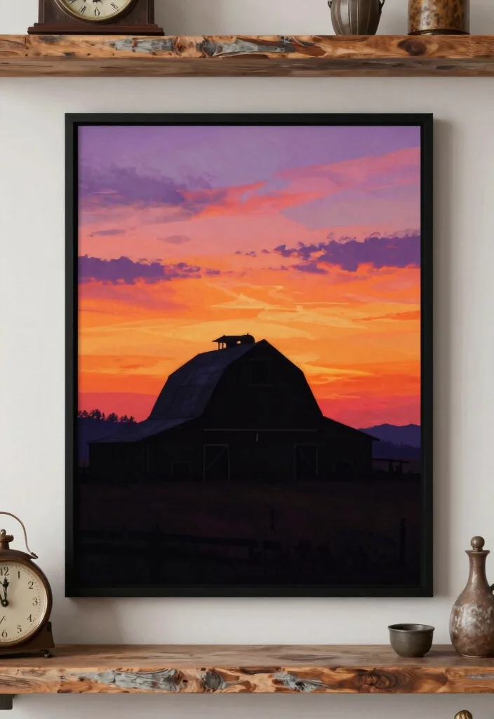 12 Barn Painting Ideas for Rustic Farmhouse Wall Decor - 3. Barn Silhouettes 1