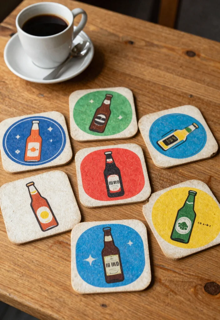 12 Beer Bottle Decoration Ideas Stylish Upcycled Home Decor - 12. Beer Bottle Coasters 1
