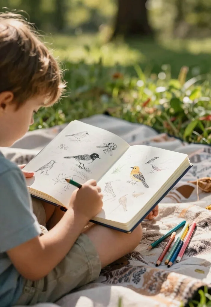 12 Bird Craft Ideas Cute and Beginner Friendly - 11. Nature Journals with Bird Sketches 1