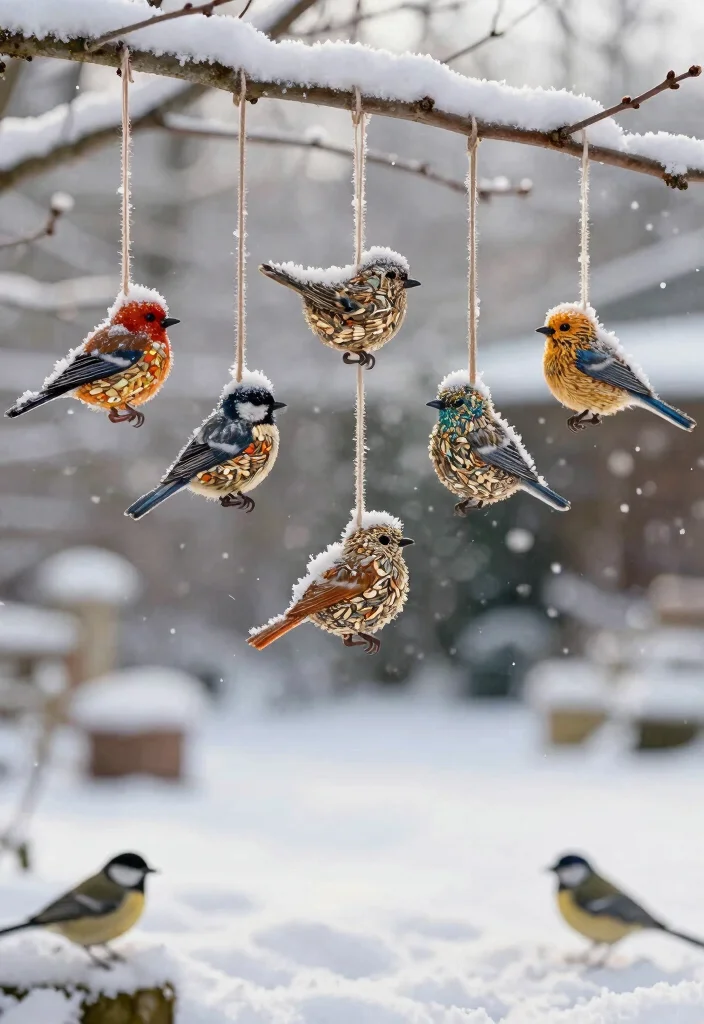 12 Bird Craft Ideas Cute and Beginner Friendly - 7. Bird Seed Ornaments 1